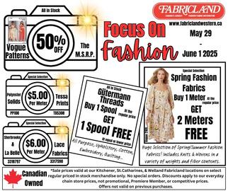 Fabricland flyer week 22 Page 1