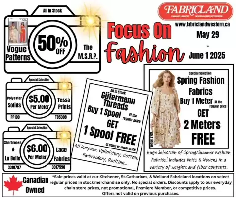 Fabricland flyer (valid until 4-06)