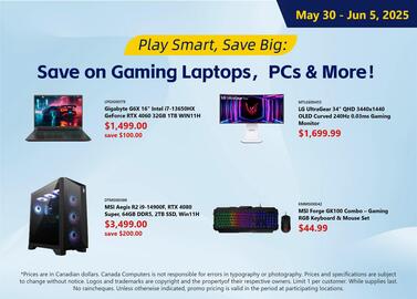 Canada Computers flyer week 22 Page 1