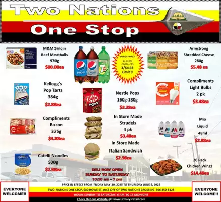 Two Nations One Stop flyer (valid until 5-06)