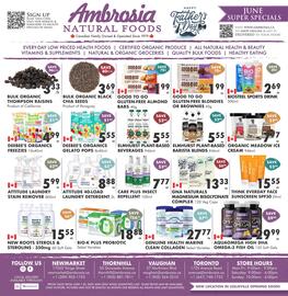 Ambrosia Natural Foods flyer Page 1