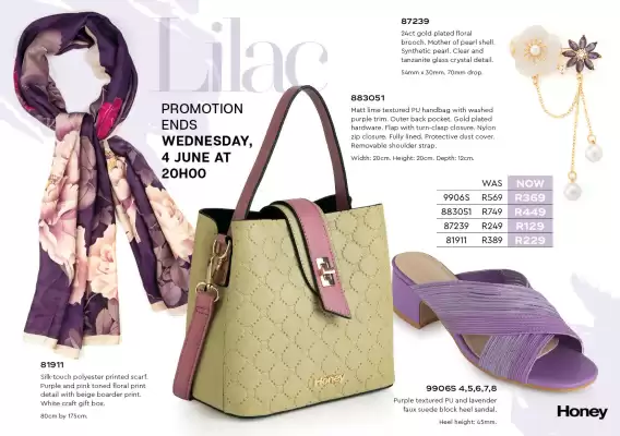 Honey Fashion Accessories catalogue (valid until 8-06)