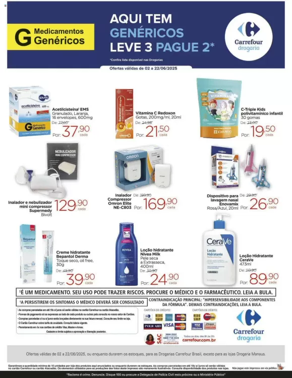 Catálogo Drogarias Carrefour (válido até 22-06)