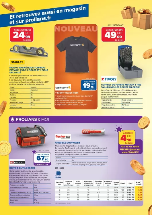 Catalogue Prolians (valable jusqu'au 31-07)