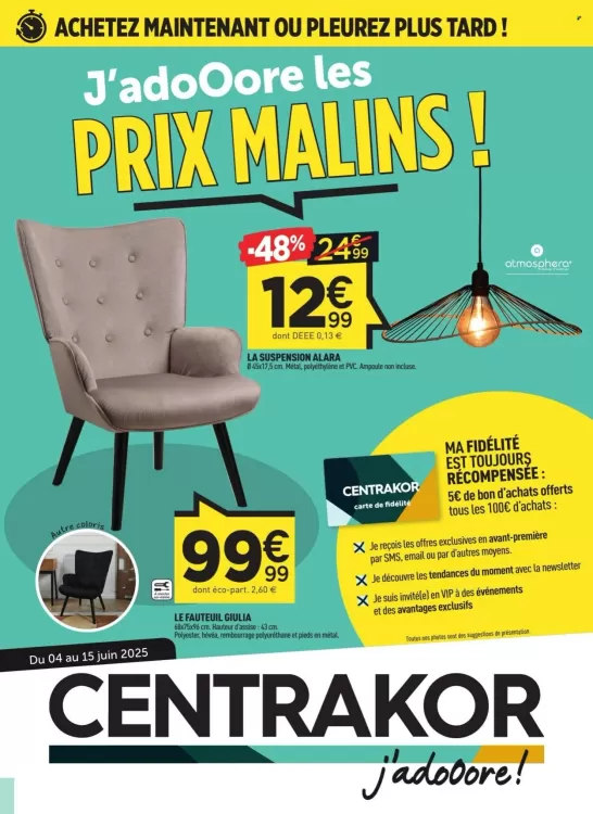 Catalogue Centrakor (valable jusqu'au 15-06)