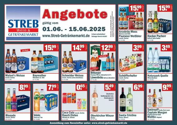 Streb Getränkemarkt Prospekt (gültig bis 15-06)