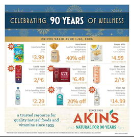 Akin's Natural Foods Weekly Ad Page 1