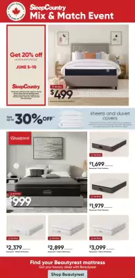 Sleep Country flyer (valid until 10-06)