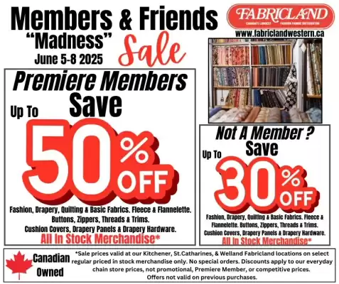 Fabricland flyer (valid until 11-06)