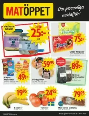 Matöppet reklamblad