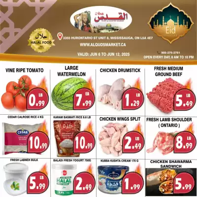Al-Quds Supermarket flyer (valid until 12-06)