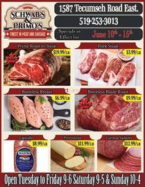 Schwab's & Primo's flyer week 24 Page 1