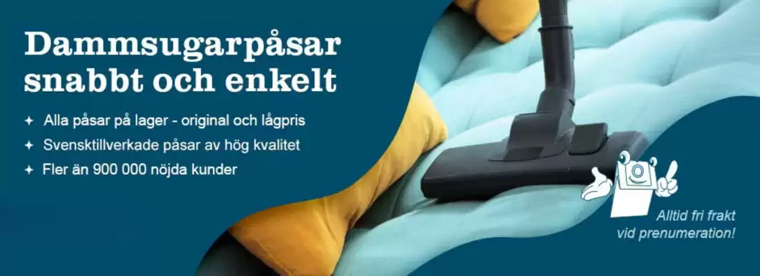 Dammsugarpåsar reklamblad (giltig till och med 26-06)