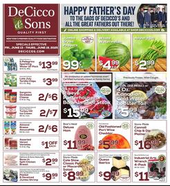 DeCicco & Sons Weekly Ad week 24 Page 1