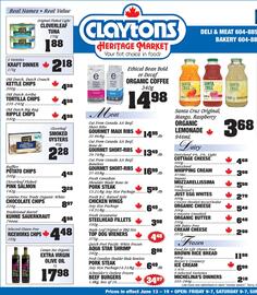 Claytons Heritage Market flyer week 24 Page 1