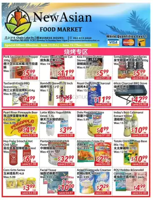 New Asian Food Market flyer (valid until 19-06)
