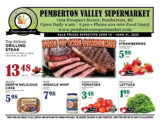 Pemberton Valley Supermarket flyer (valid until 19-06)