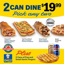 Greco Pizza flyer Page 2