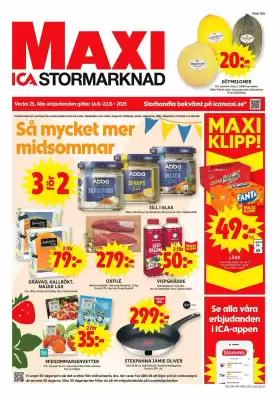 ICA Maxi reklamblad (giltig till och med 22-06)