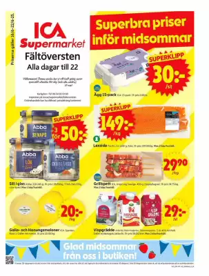 ICA Supermarket reklamblad (giltig till och med 22-06)