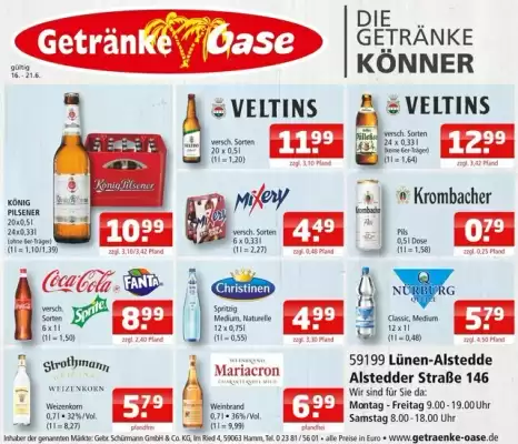 Getränke Oase Prospekt (gültig bis 21-06)