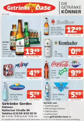 Getränke Oase Prospekt (gültig bis 21-06)