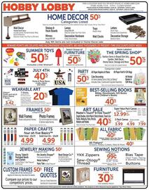 Hobby Lobby Weekly Ad week 25 Page 1
