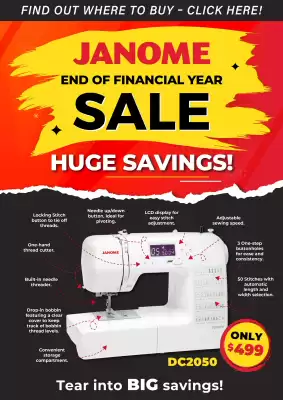 Janome catalogue (valid until 31-07)