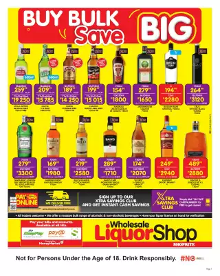 Shoprite Liquor catalogue