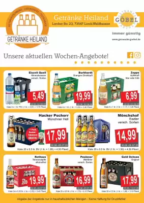 Getränke Göbel Prospekt (gültig bis 2-08)