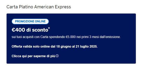 Volantino American Express Pagina 1