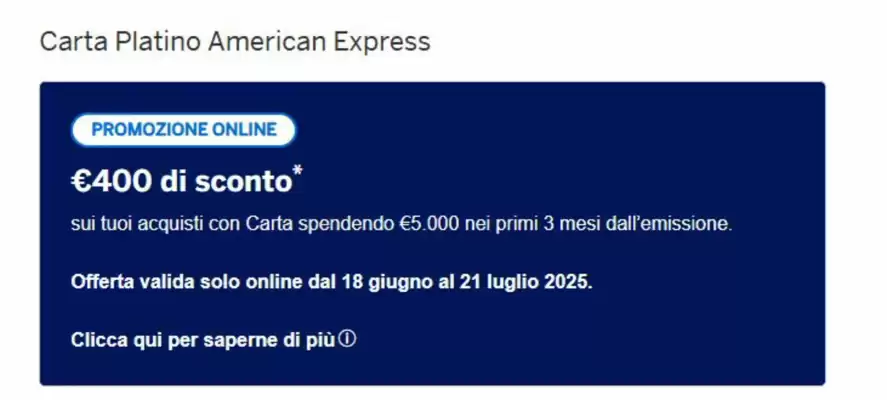 Volantino American Express (valido fino al 21-07)