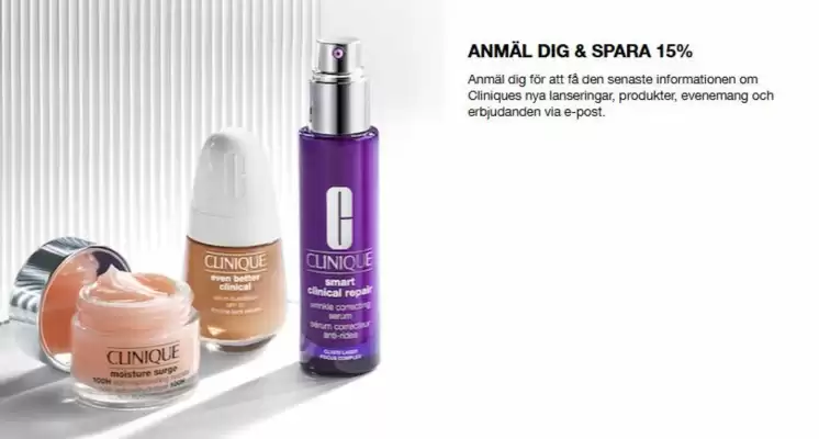 Clinique reklamblad (giltig till och med 3-07)