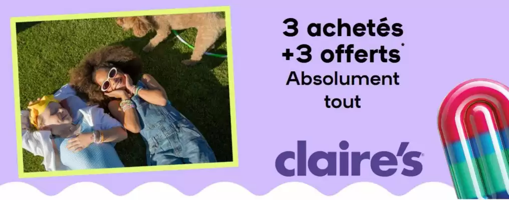 Catalogue Claire's (valable jusqu'au 30-06)