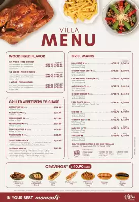 Catálogo Villa Chicken & Grill (válido hasta 31-08)