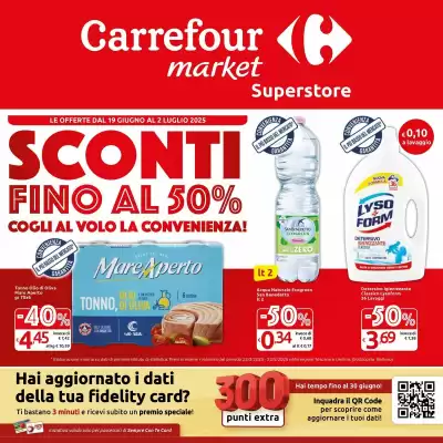 Volantino Carrefour Market (valido fino al 2-07)