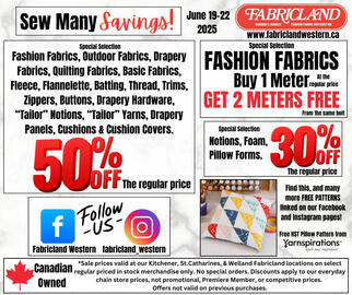 Fabricland flyer week 25 Page 1