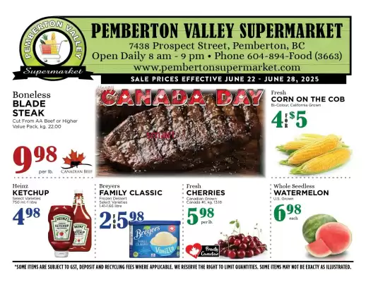 Pemberton Valley Supermarket flyer (valid until 26-06)