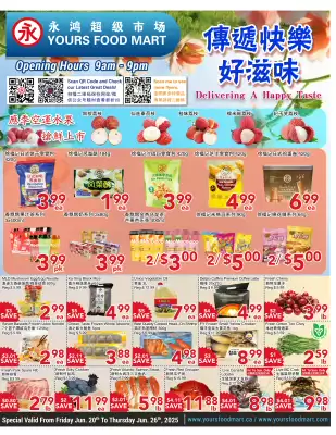 Yours Food Mart flyer (valid until 26-06)