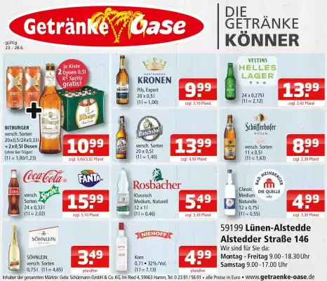 Getränke Oase Prospekt (gültig bis 28-06)