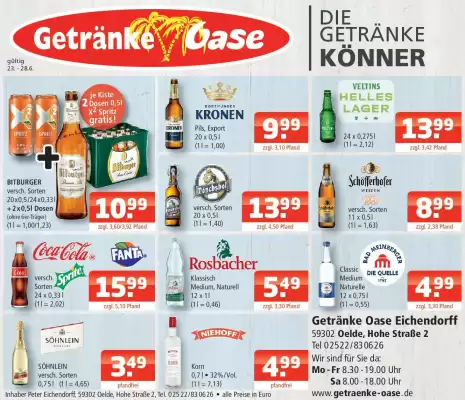 Getränke Oase Prospekt (gültig bis 28-06)