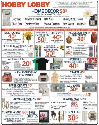 Hobby Lobby Weekly Ad (valid until 28-06)