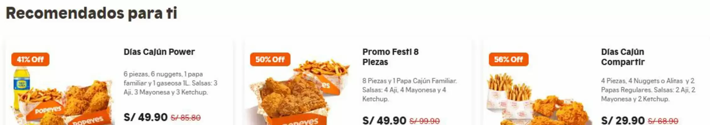 Catálogo Popeyes (válido hasta 30-06)