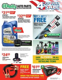 O'Reilly Auto Parts Weekly Ad Page 1