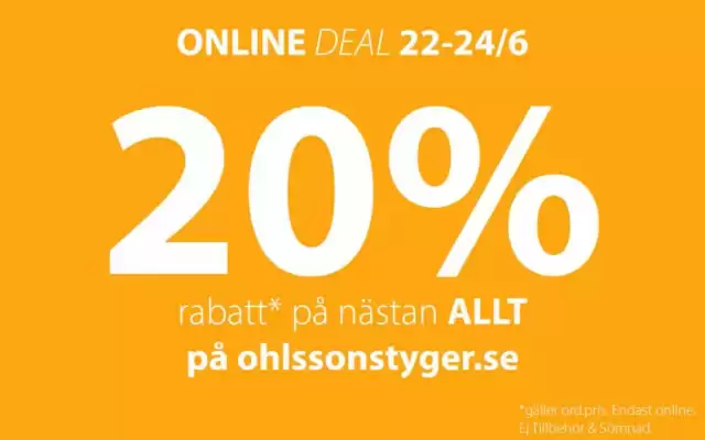 Ohlssons Tyger reklamblad