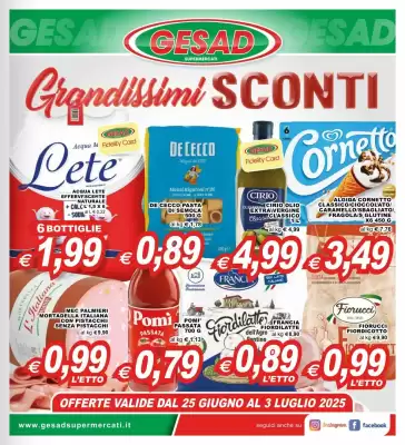 Volantino Gesad Supermercati (valido fino al 3-07)