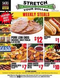 Sacks Food Co. flyer Page 1