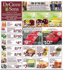 DeCicco & Sons Weekly Ad week 26 Page 1