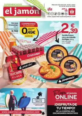 Folleto Supermercados El Jamón (válido hasta el 30-07)