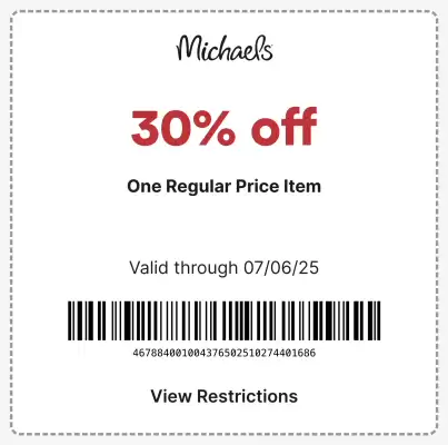 Michaels flyer (valid until 1-07)